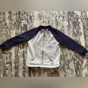 7 for All Mankind 4T Kids Gray and Navy Zip-Up Jacket